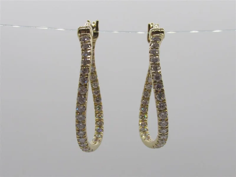 Women’s large statement earrings-Diamond Earring