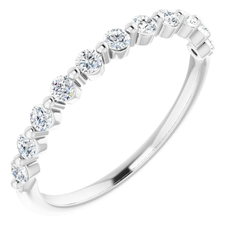 Women’s oval diamond engagement rings-Platinum 1/2 CTW Natural Diamond Anniversary Band