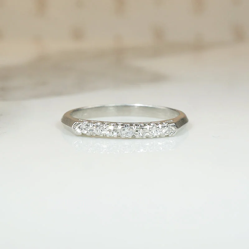 Women’s affordable engagement rings-Beautiful Vintage Birks Platinum & Diamond Band