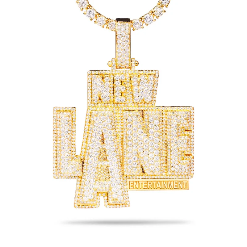 Women’s two-tone necklaces-PNB Rock New Lane Entertainment Custom Diamond Pendant