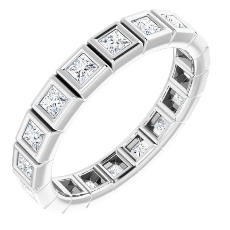 Women’s custom-designed engagement rings-Platinum 5/8 CTW Diamond Eternity Band