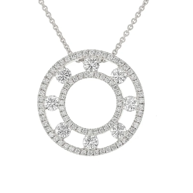 Women’s antique necklaces-Precious Pastel Circle Diamond Pendant