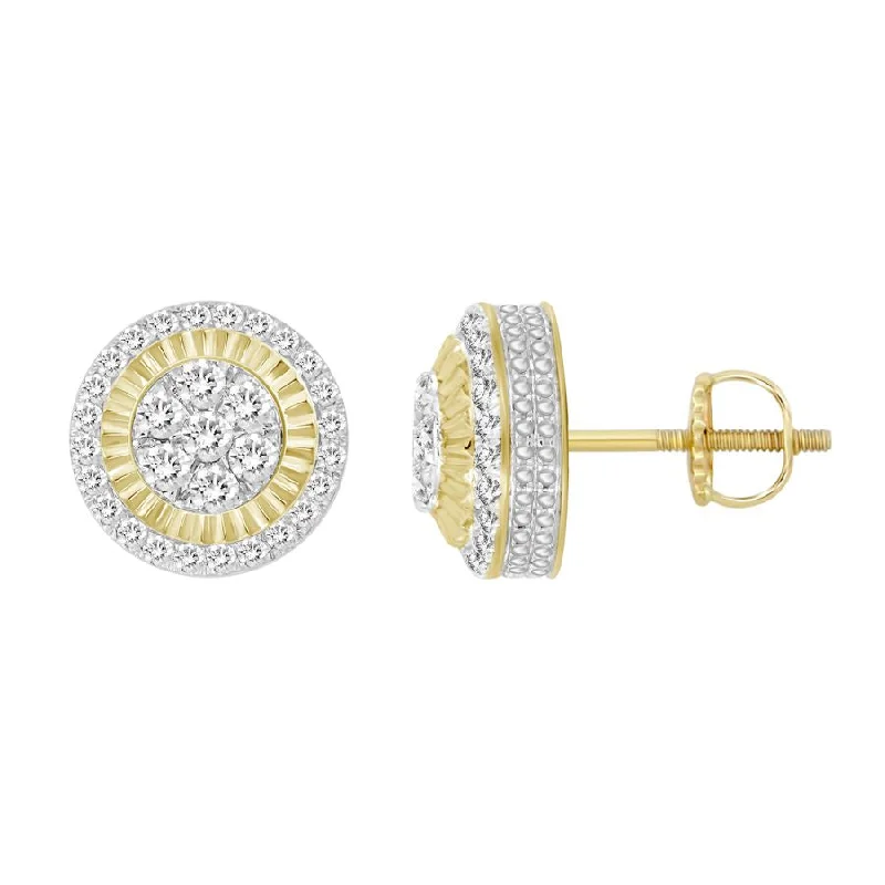 Women’s chandelier drop earrings-EARRINGS 0.25CT ROUND DIAMOND 10K YELLOW GOLD