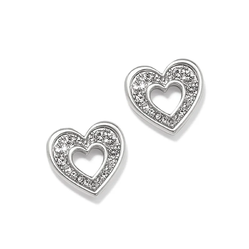 Women’s heart-shaped earrings-Enchanting Heart Post Earrings