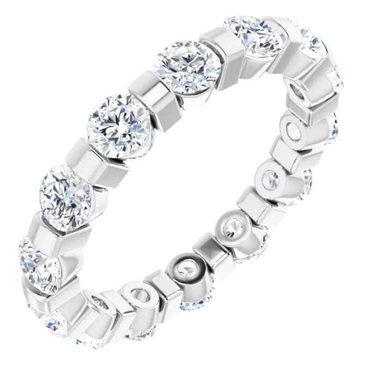 Women’s platinum diamond engagement rings-14K White 1 5/8 CTW Diamond Eternity Band