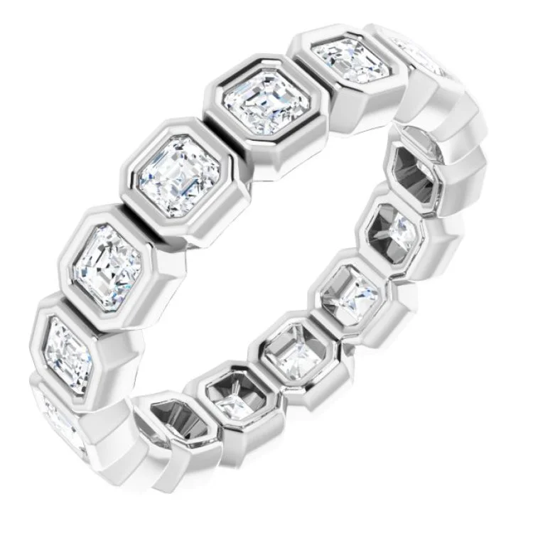 Women’s silver engagement rings-Platinum 1 1/2 CTW Diamond Eternity Band