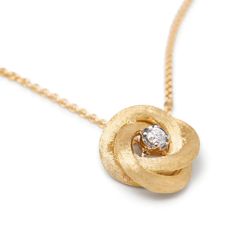 Women’s spiritual necklaces-Jaipur Collection 18K Yellow Gold and Diamond Pendant