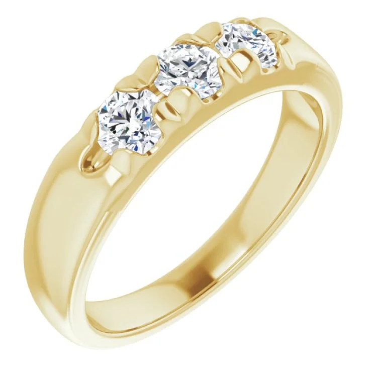 Women’s engagement rings with mixed metals-14K Yellow 3/4 CTW Natural Diamond Anniversary Band