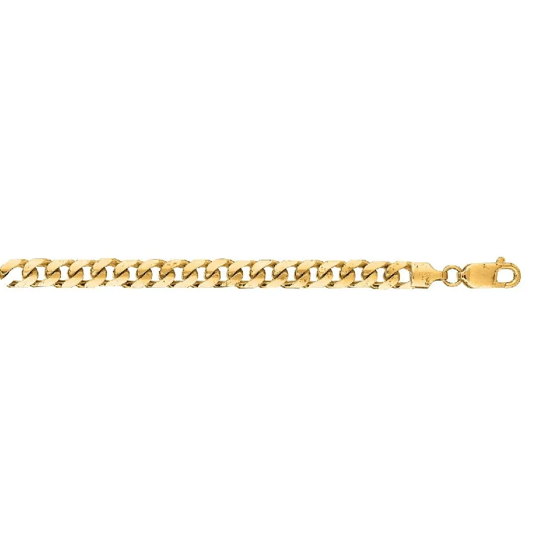 Women’s radiant diamond engagement rings-14kt 24" Yellow Gold Diamond Cut Miami Cuban Link Chain with Lobster Clasp  MC180-24