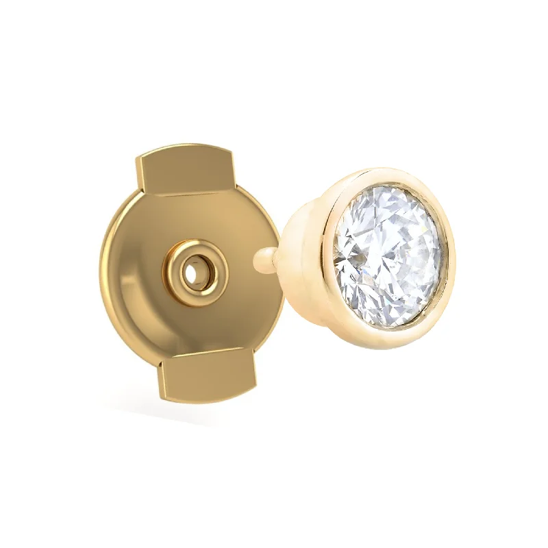 Women’s luxury earrings-Starlet Back-Off Stud 14K Yellow Gold