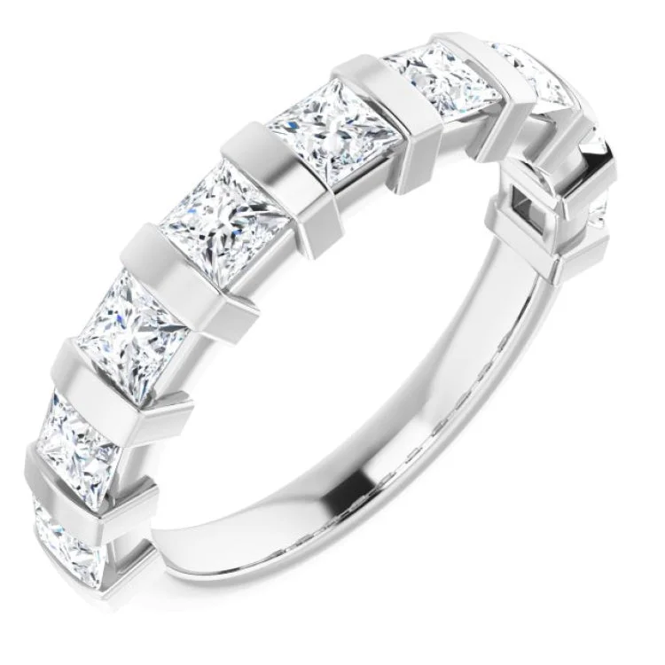 Women’s engagement rings with black diamonds-14K White 1 3/8 CTW Natural Diamond Anniversary Band