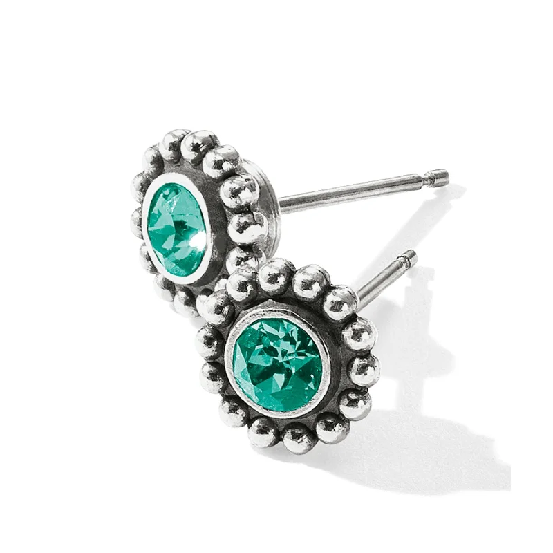 Women’s bohemian earrings-Emerald Twinkle Mini Post Earrings-May