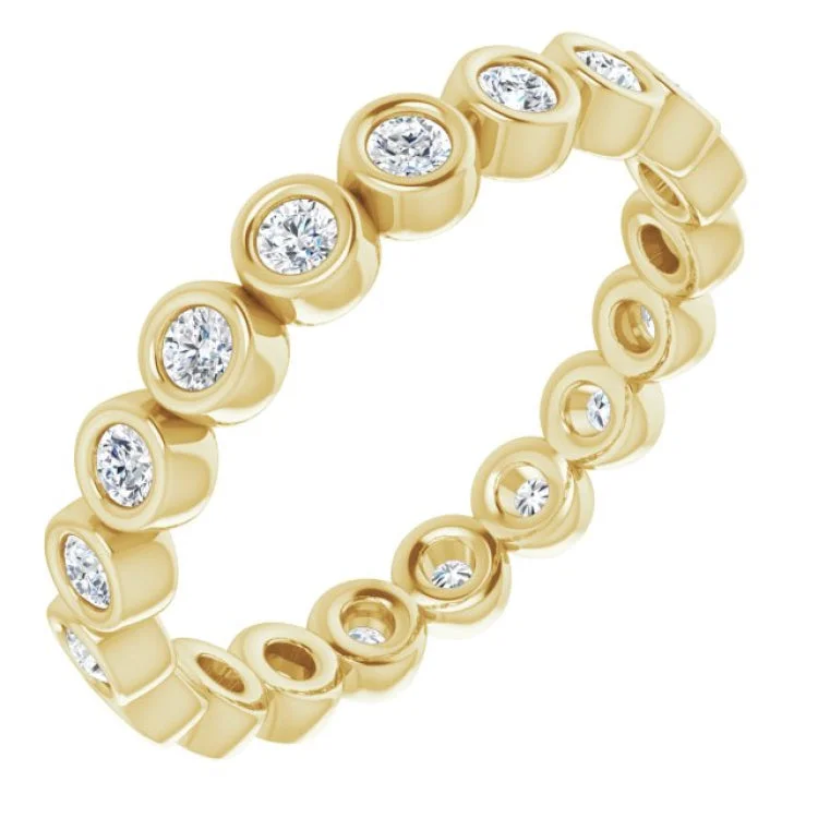 Women’s vintage-inspired engagement rings-14K Yellow 3/8 CTW Diamond Eternity Band