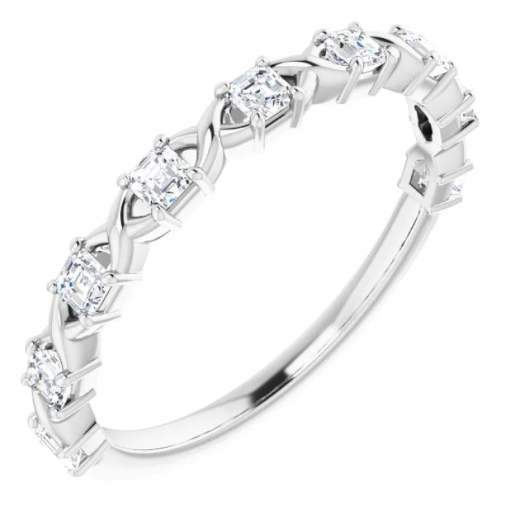 Women’s platinum engagement rings-Platinum 1/2 CTW Natural Diamond Anniversary Band