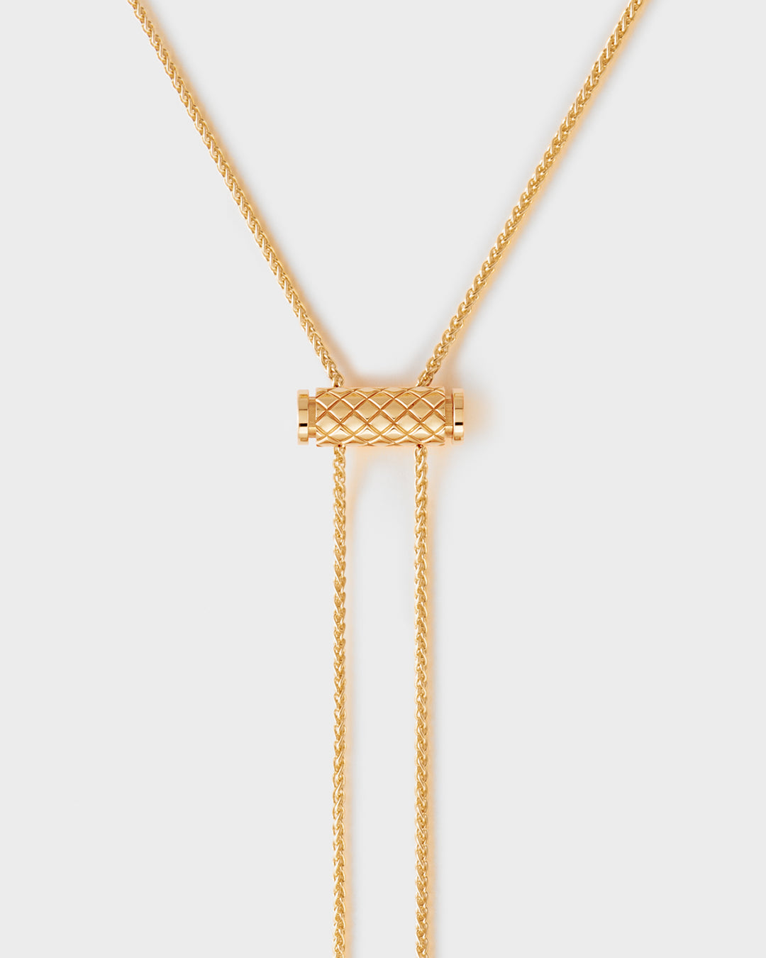 Women’s chunky necklaces-Gold Latch Pendant on GM Chain in Yellow Gold