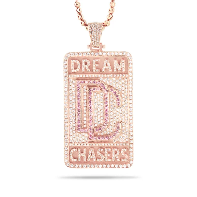 Women’s heart pendant necklaces-Nicki Minaj Custom Pink Print Tour Dream Chasers Diamond Pendant