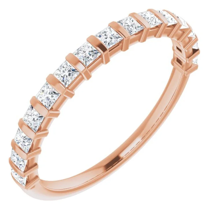 Women’s engagement rings with colored diamonds-14K Rose 1/2 CTW Natural Diamond Anniversary Band