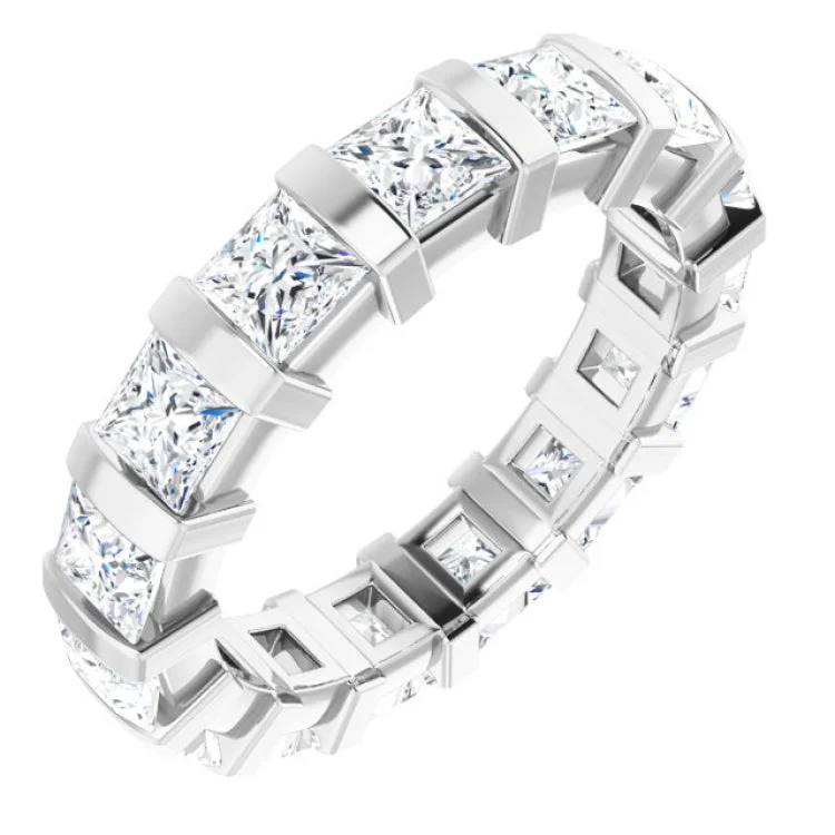 Women’s heart-shaped engagement rings-Platinum 2 1/2 CTW Diamond Eternity Band