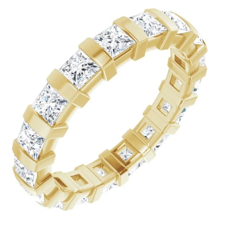 Women’s heart-shaped engagement rings-14K Yellow 2 1/2 CTW Diamond Eternity Band