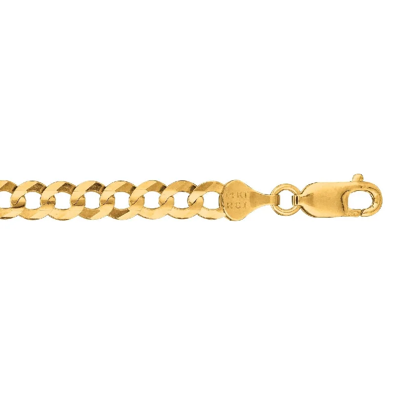 Women’s unique engagement rings-14kt 24" Yellow Gold Diamond Cut Comfort Curb Chain with Lobster Clasp CC150-24