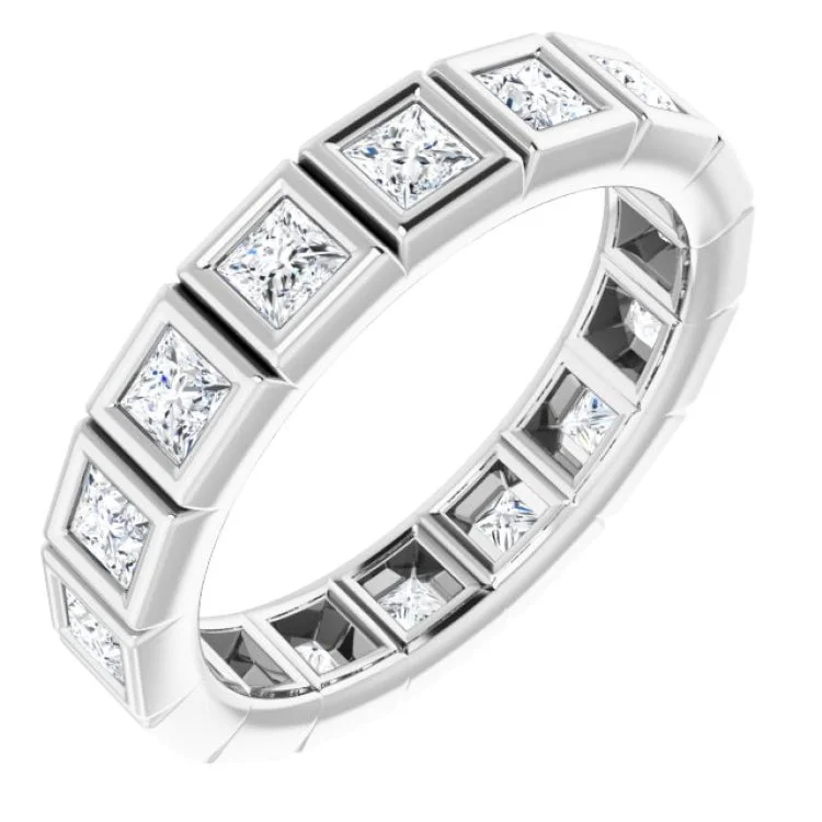 Women’s engagement rings with accent sapphires-Platinum 1 1/8 CTW Diamond Eternity Band