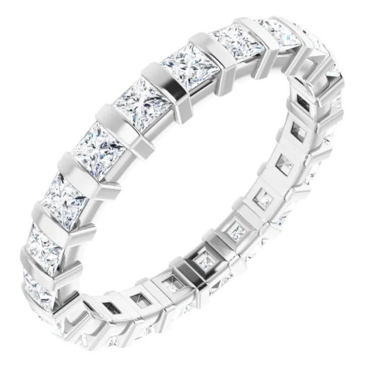 Women’s custom engagement rings-Platinum 1 1/5 CTW Diamond Eternity Band