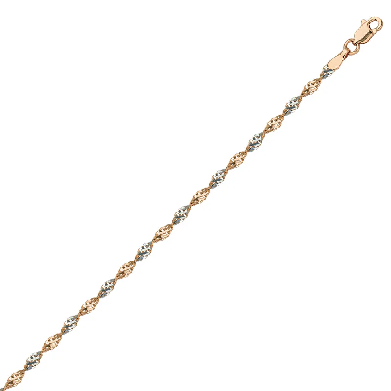 Women’s friendship necklaces-14K multicolor Dorica Chain 2.10mm