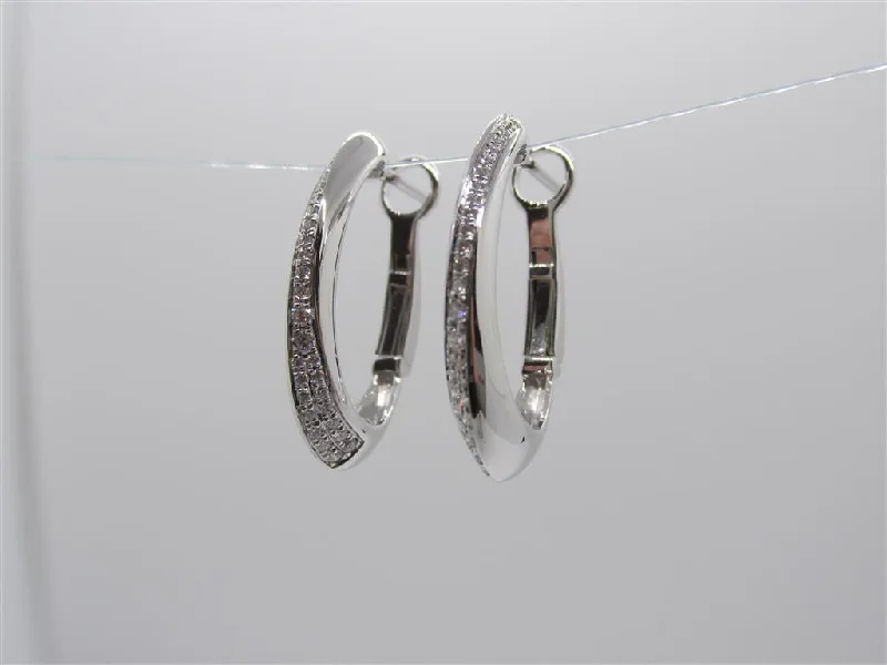 Women’s personalized hoop earrings-Diamond Earring