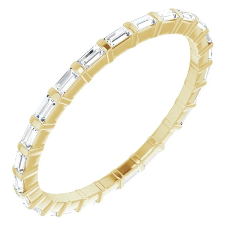 Women’s engagement rings with white sapphires-14K Yellow 1/3 CTW Diamond Eternity Band