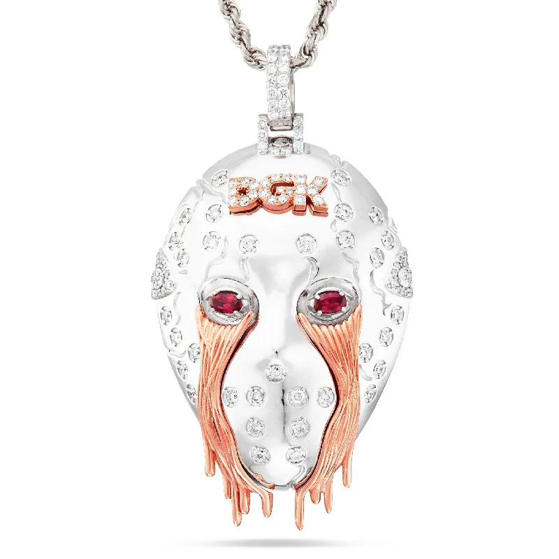 Women’s infinity necklaces-DGK X Shyne Custom Diamond Mask Pendant