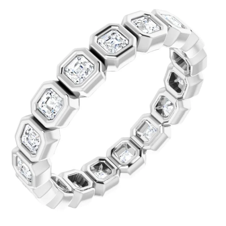 Women’s vintage diamond engagement rings-14K White 7/8 CTW Diamond Eternity Band