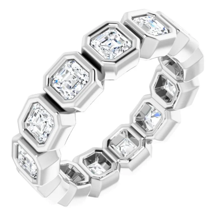 Women’s sparkling halo engagement rings-Platinum 2 CTW Diamond Eternity Band