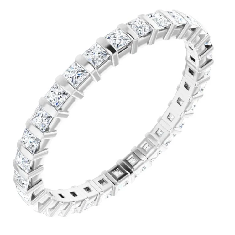 Women’s diamond halo engagement rings-Platinum 3/4 CTW Diamond Eternity Band