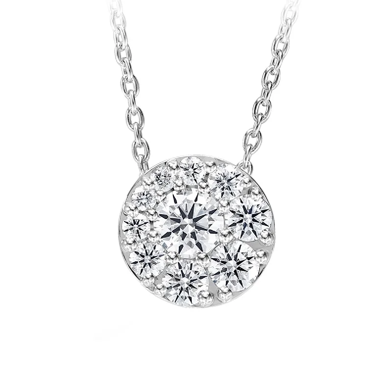 Women’s choker necklaces-Tessa Diamond Circle Pendant