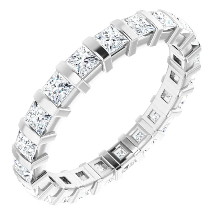 Women’s stackable engagement rings-14K White 1 1/2 CTW Diamond Eternity Band