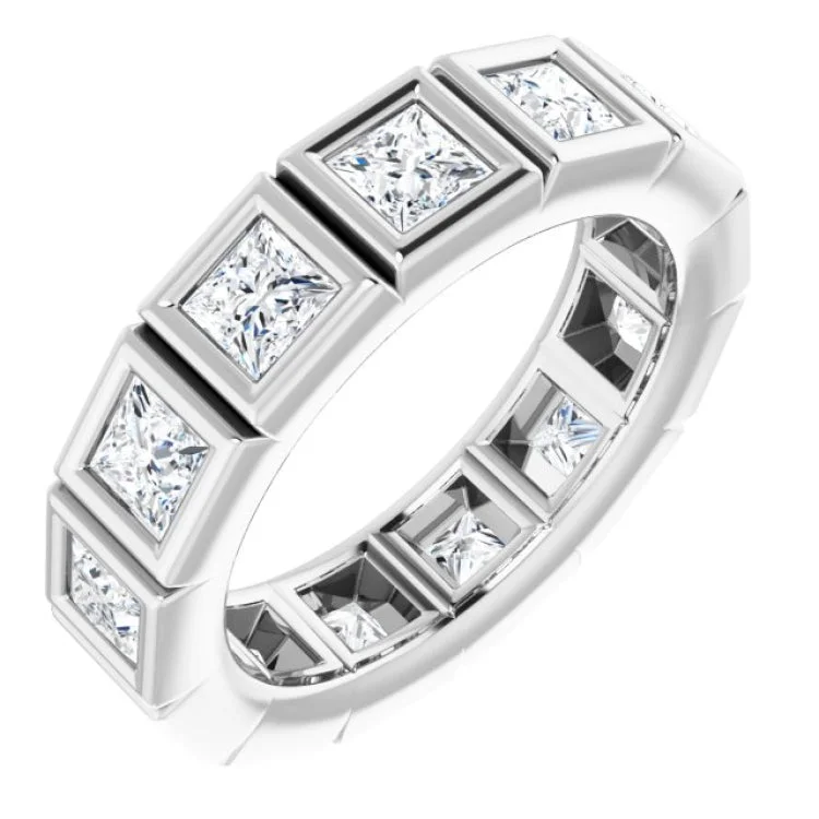 Women’s solitaire engagement rings-Platinum 2 CTW Diamond Eternity Band