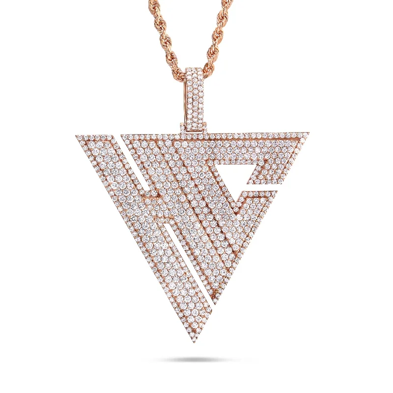 Women’s two-tone necklaces-Custom "HC" Diamond Pendant