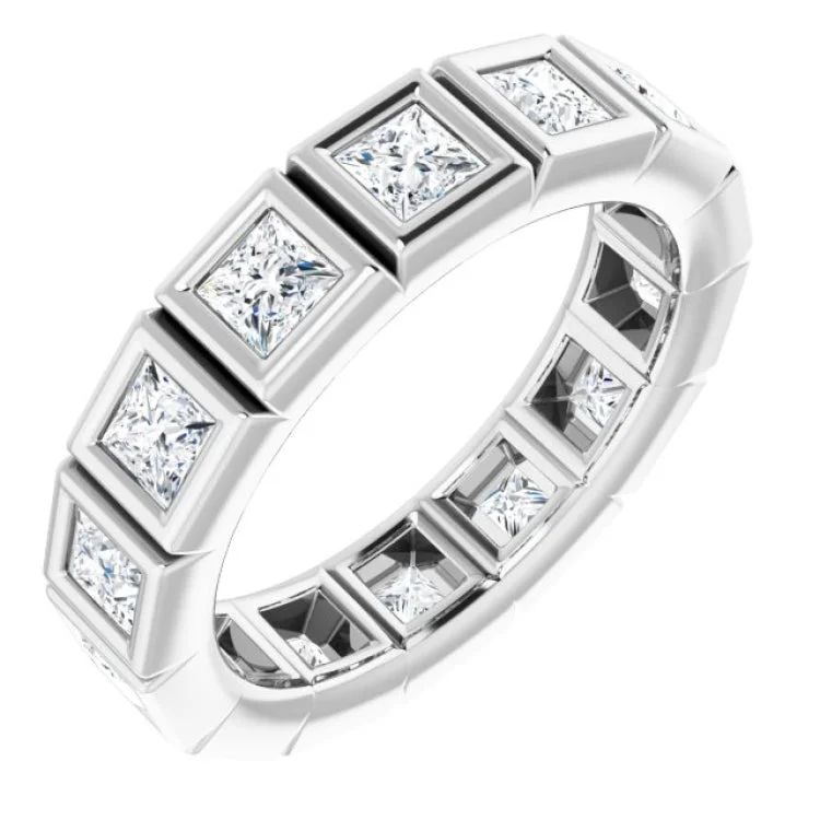 Women’s stackable engagement rings-14K White 1 1/2 CTW Diamond Eternity Band