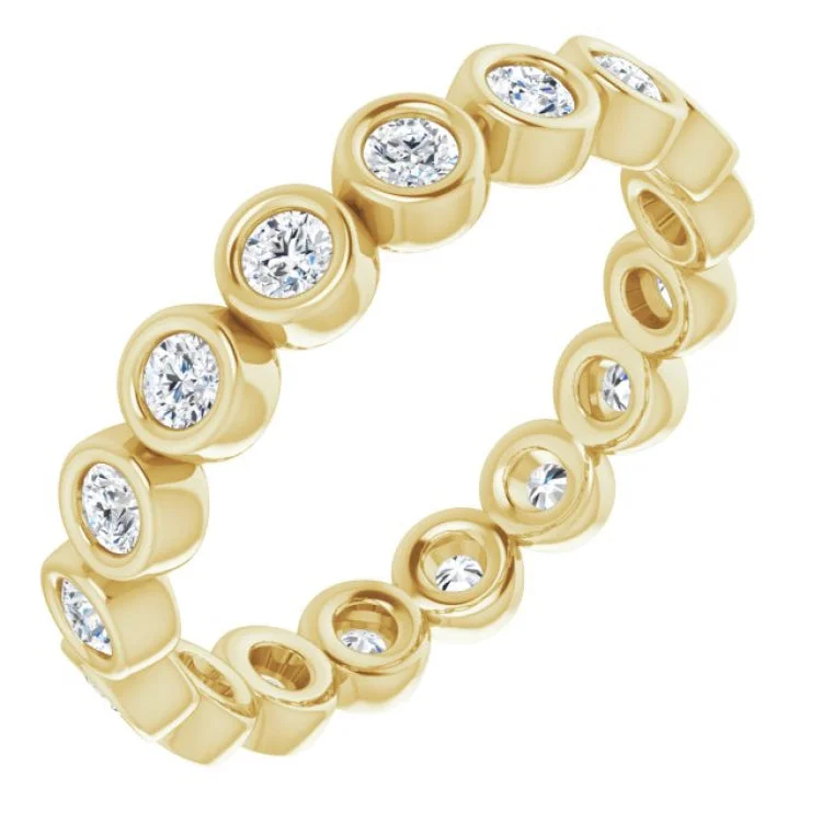 Women’s engagement rings with diamond accents-14K Yellow 1/2 CTW Diamond Eternity Band