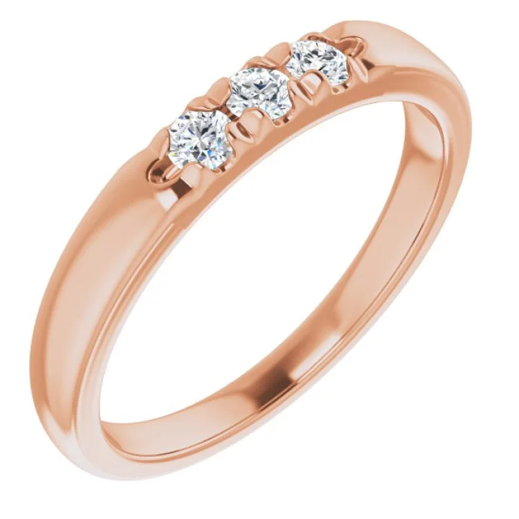 Women’s luxury diamond solitaire engagement rings-14K Rose 1/5 CTW Natural Diamond Anniversary Band