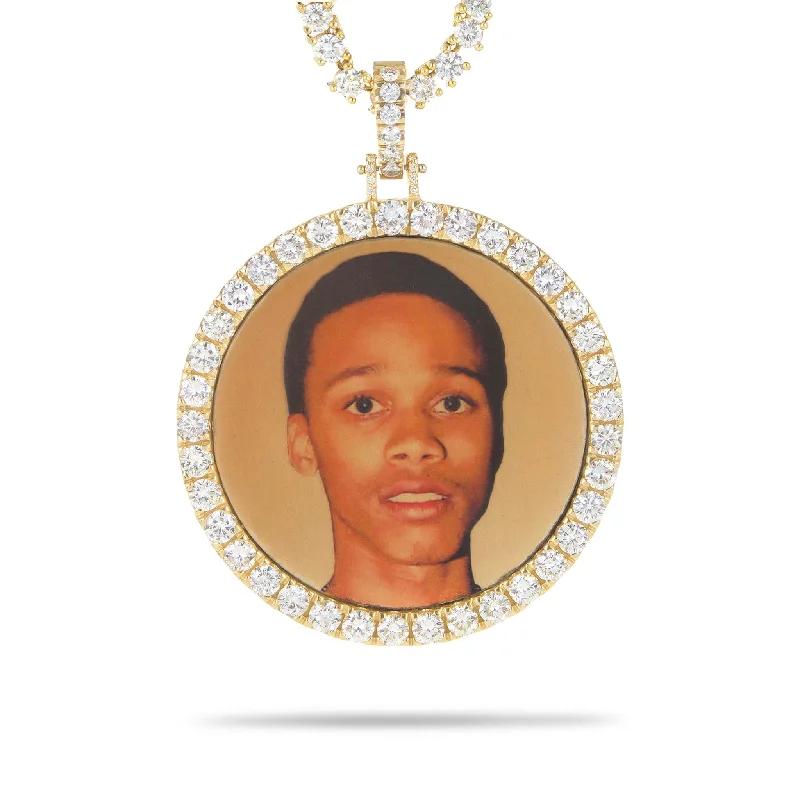 Women’s dainty necklaces-Meek Mill Custom "Lil Snupe" Diamond Picture Pendant