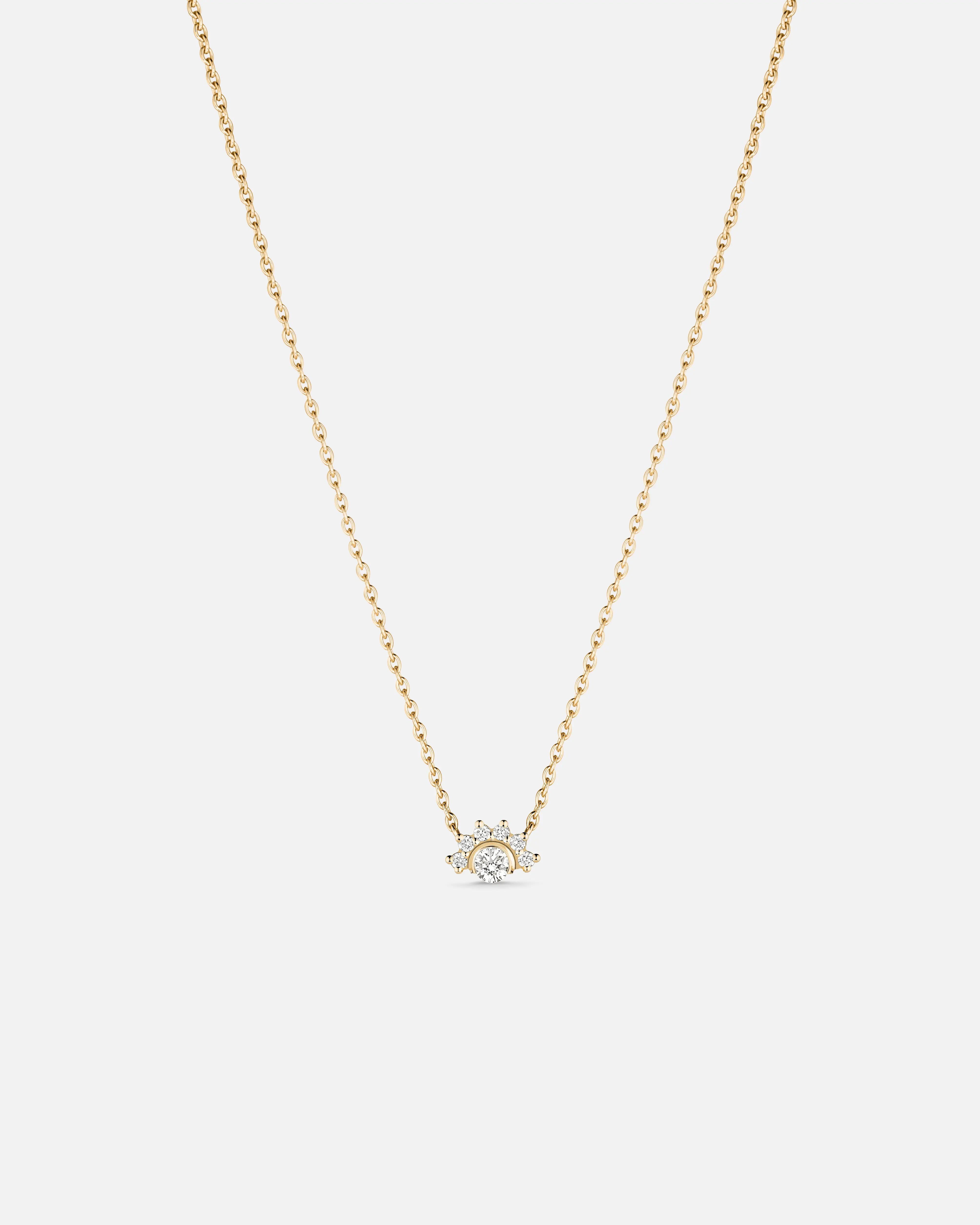 Women’s vintage necklaces-Mystic Diamond Pendant in Yellow Gold