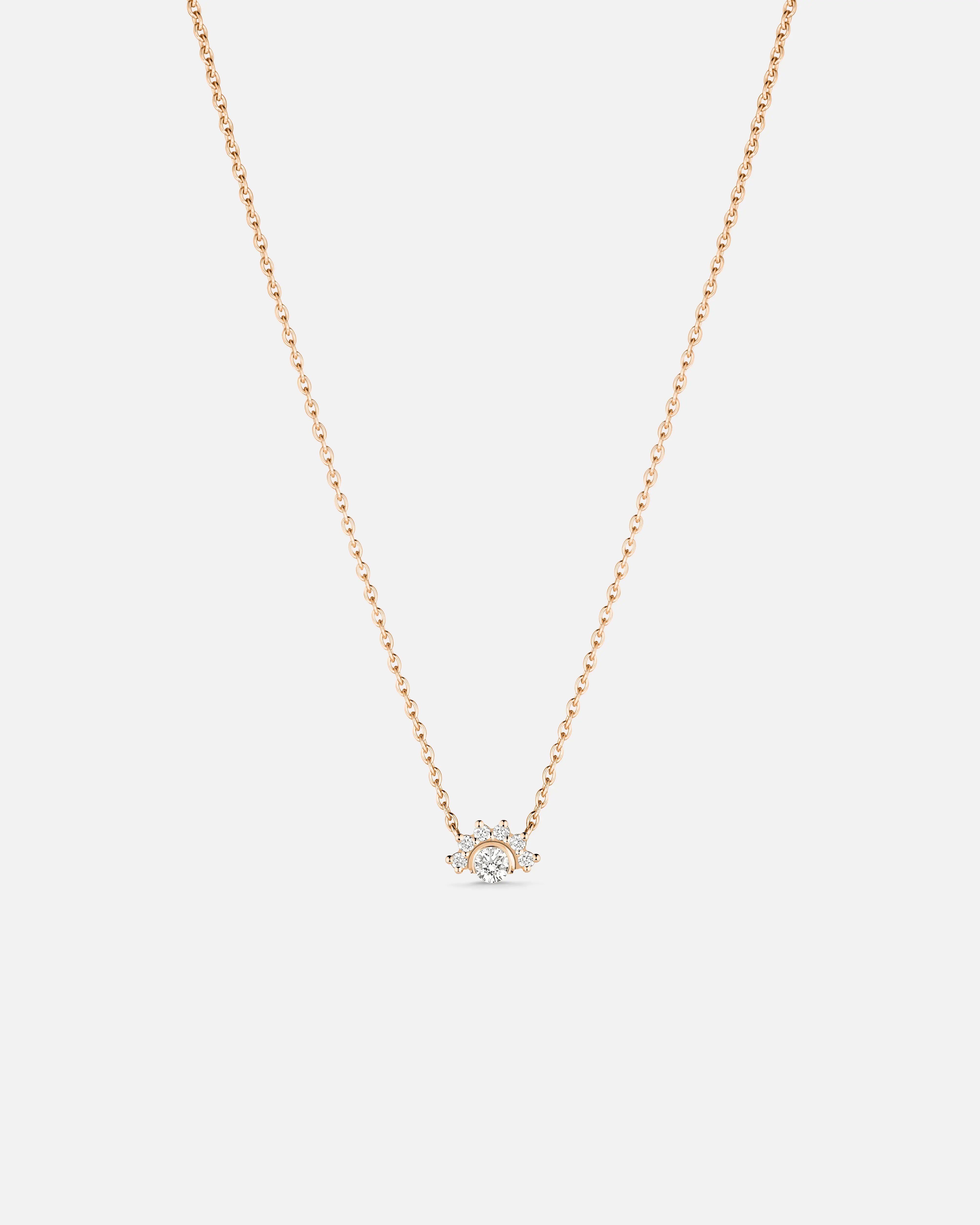 Women’s crystal necklaces-Mystic Diamond Pendant in Rose Gold