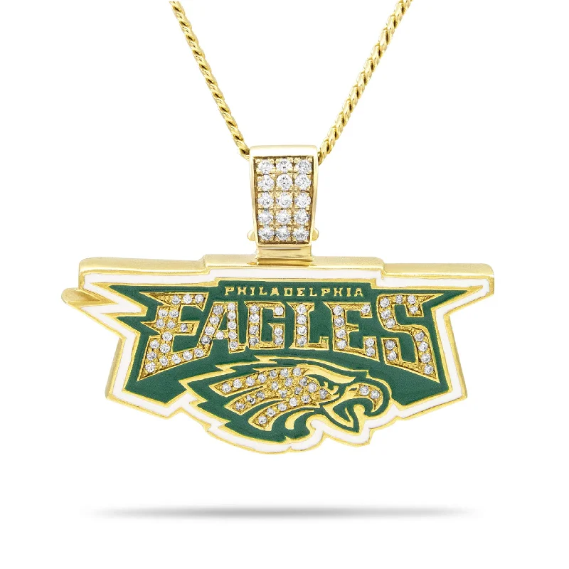 Women’s mother’s necklaces-Diamond Philadelphia Eagles Pendant