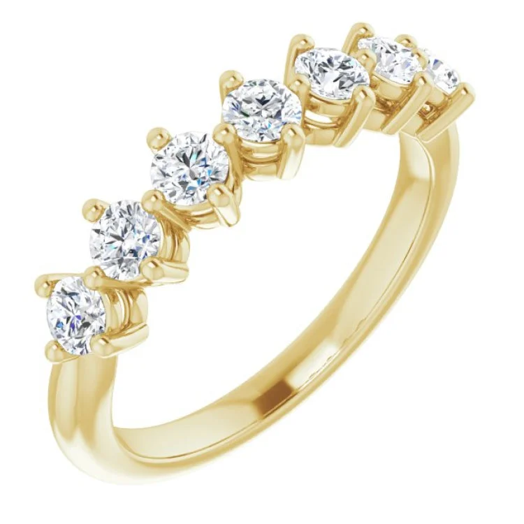 Women’s engagement rings with sapphires and diamonds-14K Yellow 3/4 CTW Natural Diamond Anniversary Band