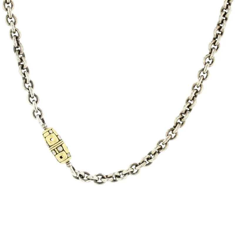 Women’s chunky gold necklaces-Little Windows Diamond Pendant