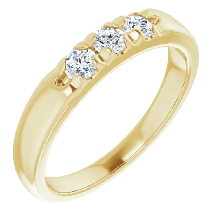 Women’s round engagement rings-14K Yellow 1/3 CTW Lab-Grown Diamond Anniversary Band