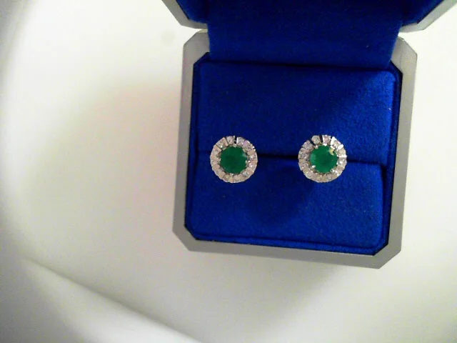 Women’s vintage earrings-14k earrings, colored stones & diamond