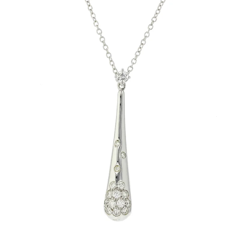 Women’s luxury necklaces-Modern Diamond Pendant on Chain