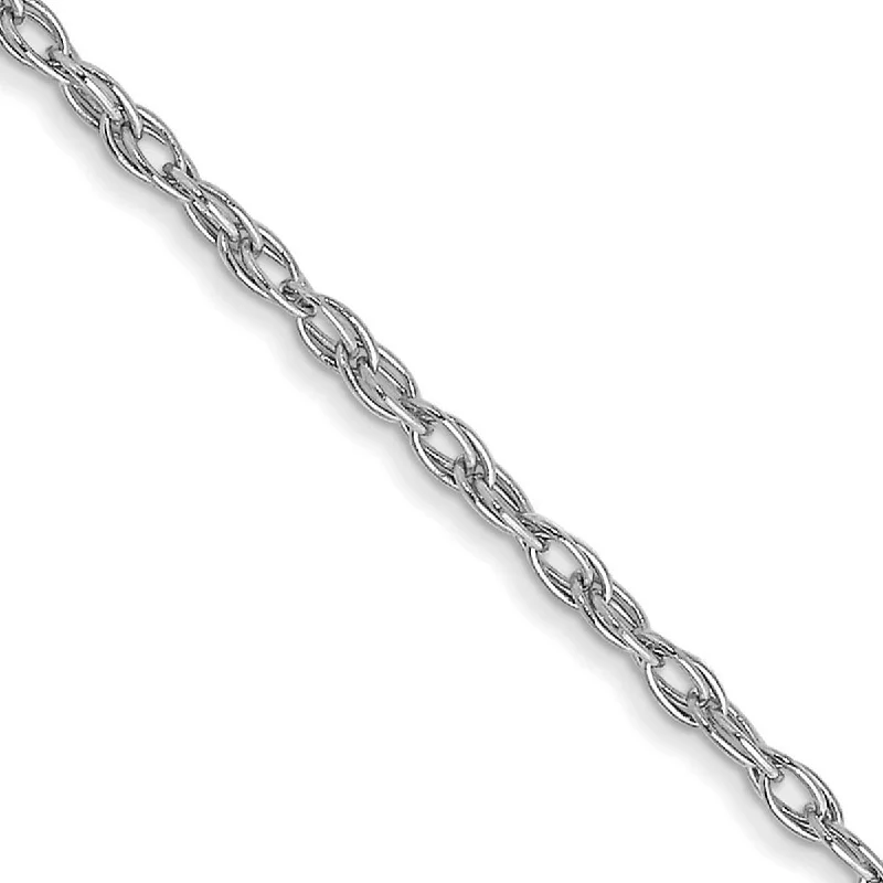 Women’s rose gold rings-Curata 14k White Gold Carded 1.35mm Cable Rope Chain Necklace (Spring Ring) Options: 16 18 20 24